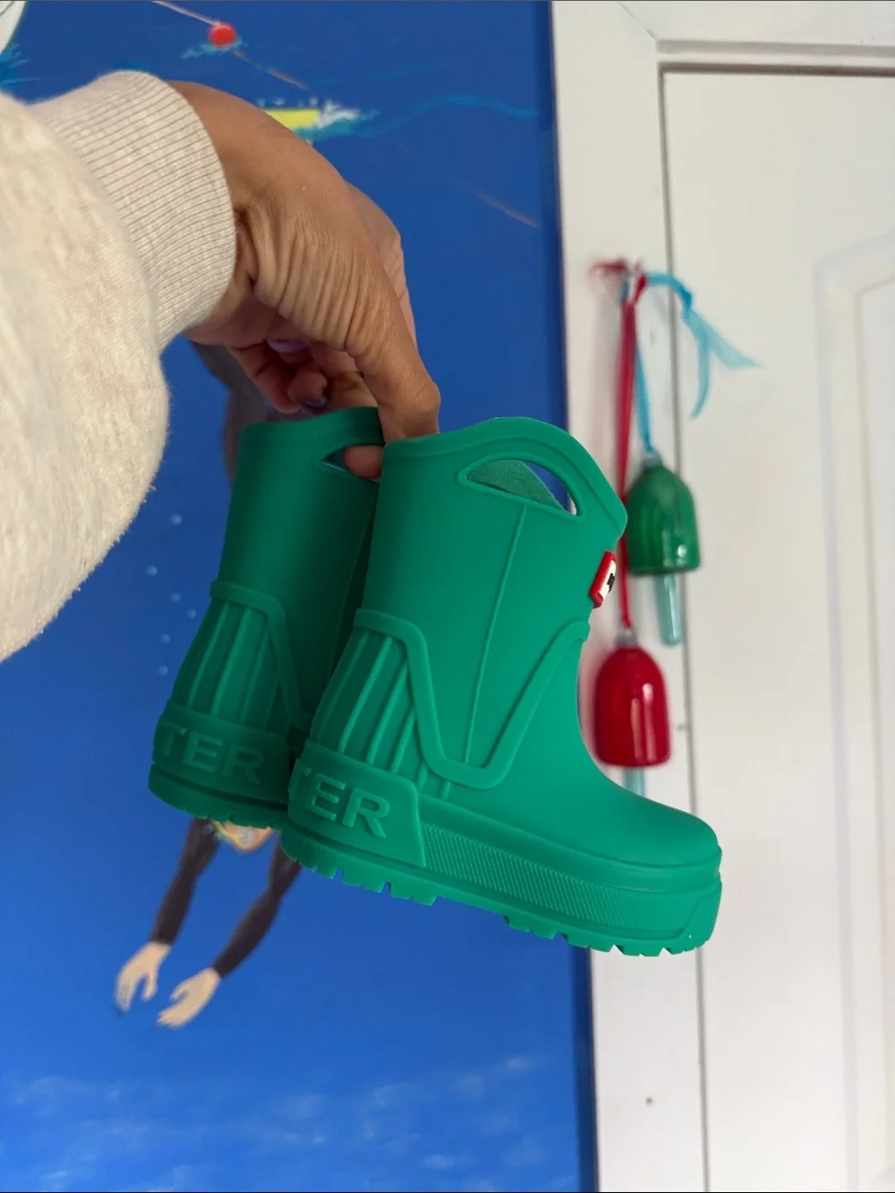 Kids Green Rain Boots
